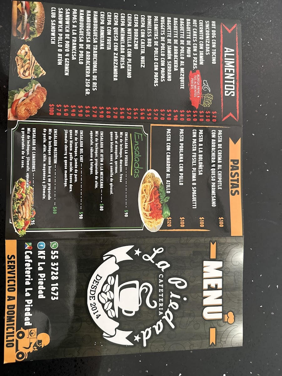 Cafeteria La Piedad Menu - Image 2